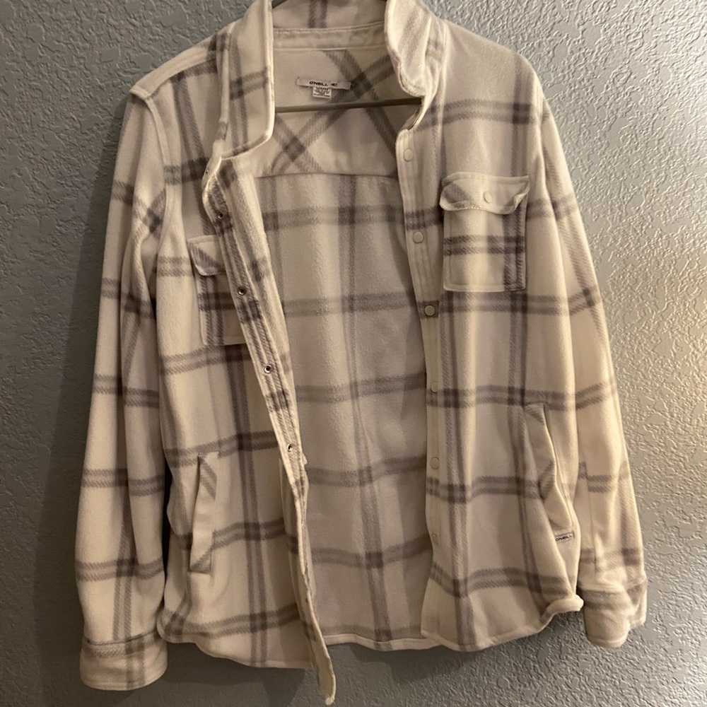 plaid fleece shacket